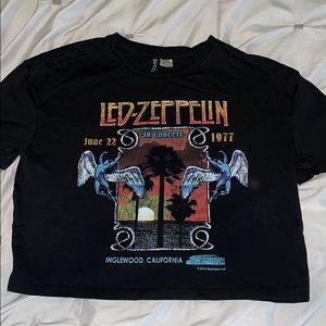 Led-Zeppelin cropped t-shirt